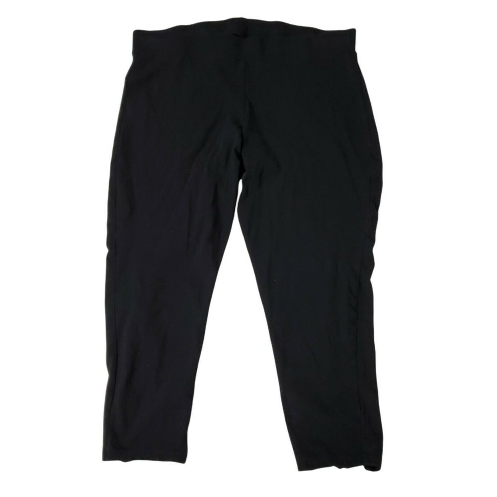 Torrid Crop Leggings 3X Womens Black Keyhole Back Bow Stretch